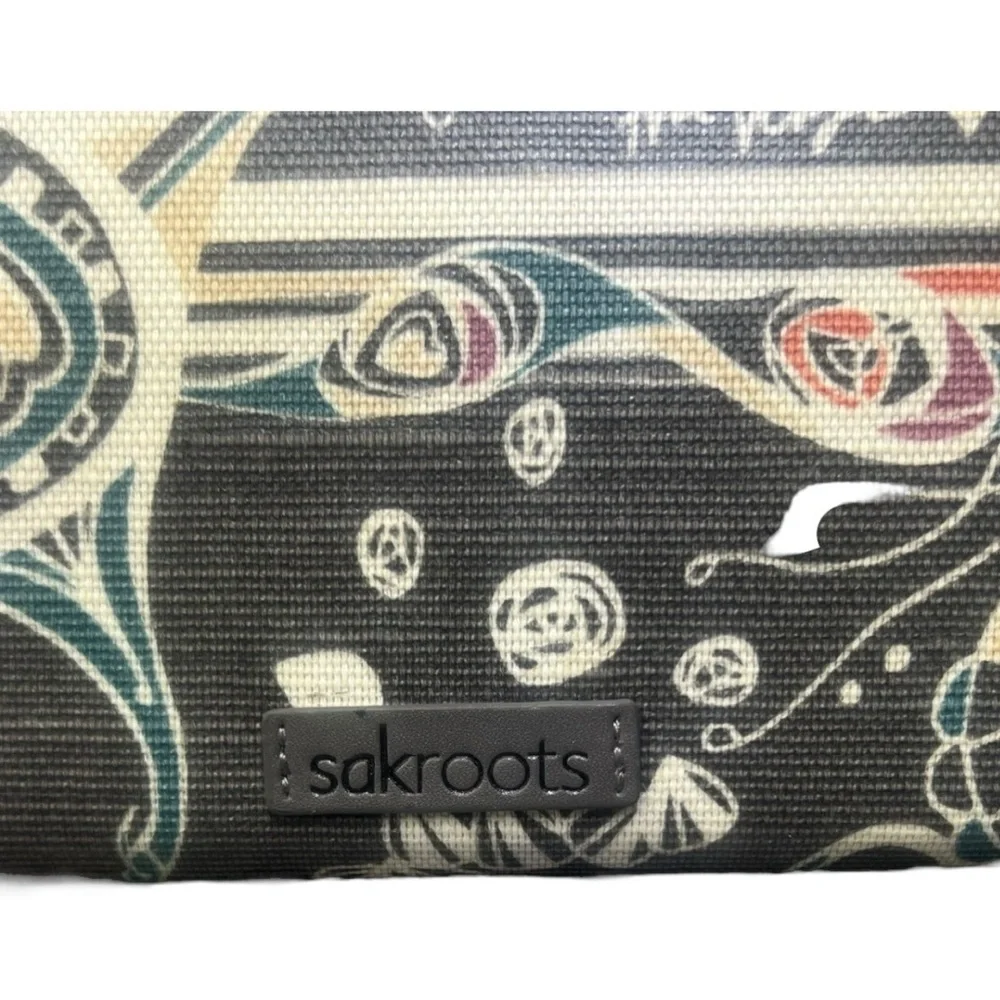 🌈 Sakroots Artist‎ Circle Zip-Around Wristlet Wallet 🎨 Multicolor Boho Pattern
